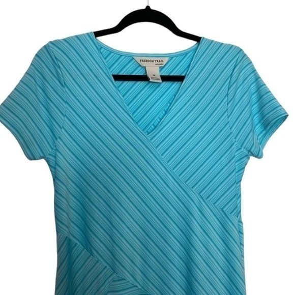 New Freedom Trail by Kyoden Turquoise Short Sleeved Dress Size Medium (M) - Picture 3 of 8